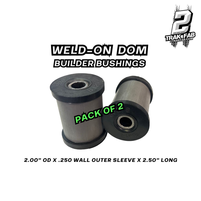 Weld-On DOM Builder Bushings — 2.00 in. OD × 0.250 in. Wall × 2.50 in. Long (2-Pack)