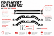 Polaris RZR Pro R and Turbo R Radius Rods
