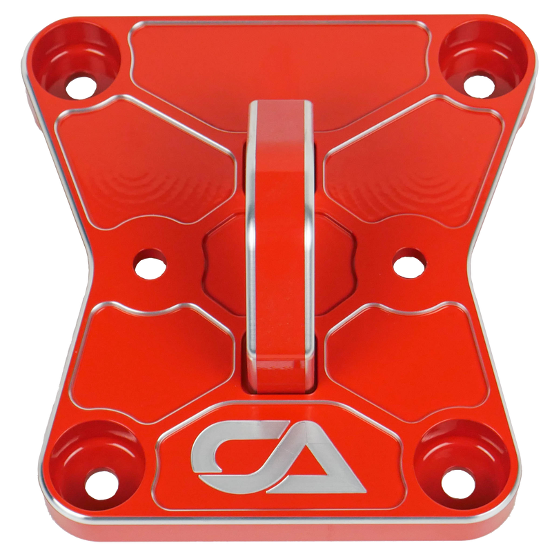 CA Tech Pull Plate  3D scanned for perfect fitment and machined from 6061 aluminum with a finished thickness of 1" for maximum durability, the new 2022 Can-Am X3 pull plate is easy to install and built to last a lifetime.   OEM color matching ensures all CA Tech parts will pair perfectly with your build. 