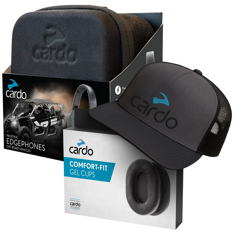 Packtalk Edgephones ORV + Gel Cups + Cardo cap