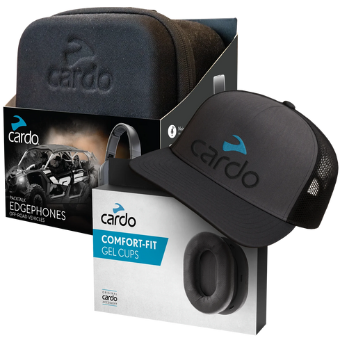 Packtalk Edgephones ORV + Gel Cups + Cardo cap