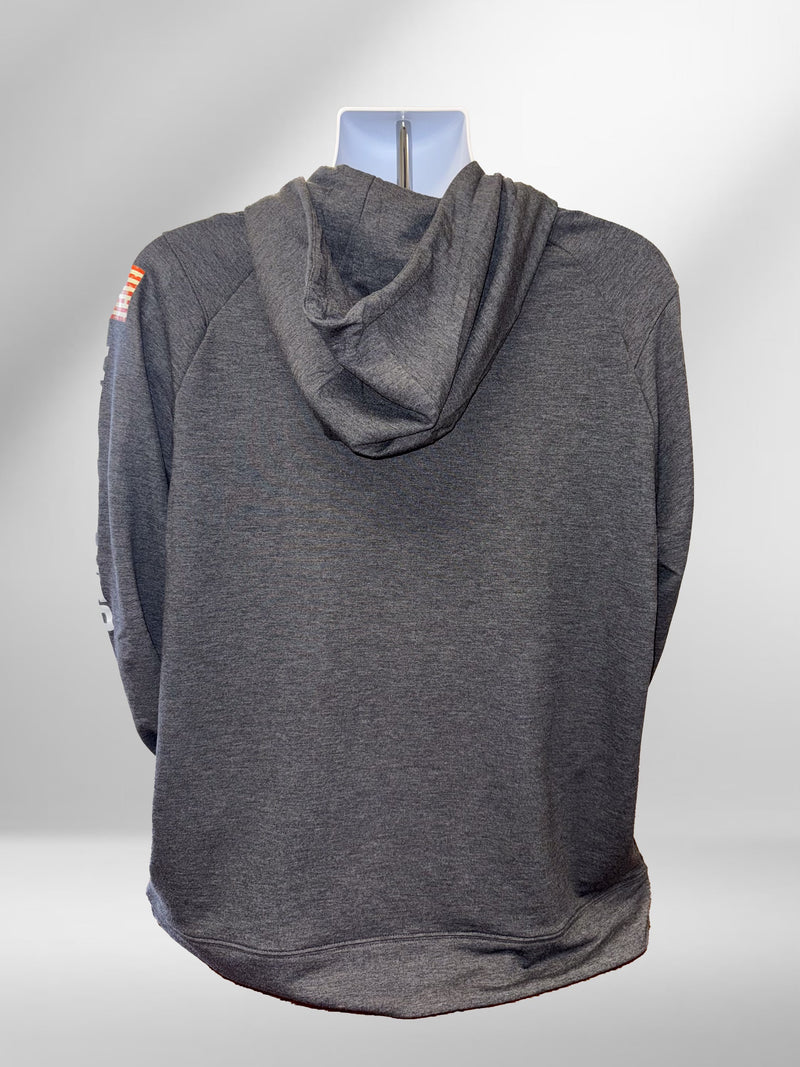 CA Logo American Flag Grey Hoodie Light Weight