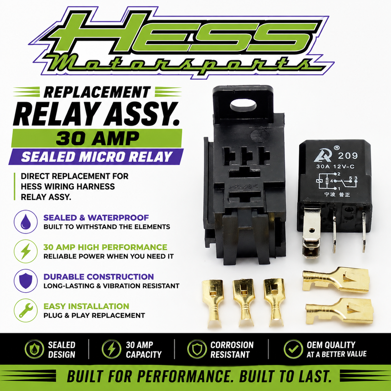 30 Amp Relay Assembly - Sealed Micro Relay (Hess Radiator Kits)