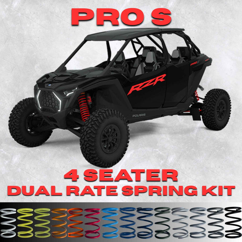 Polaris RZR Pro S 4 Seater Dual Rate Spring Kit (Universal Shock Fitment)