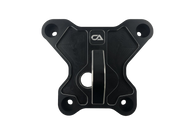 Polaris RZR Turbo S Billet Rear Pull Plate / Radius Rod Plate When we thought up the interchangeable pull plate, we were greeted with overwhelming success and a real game changer solution for many people in the market. However, we still had a vast majority of people who just simply wanted a more basic and affordable option. They didn't need the versatility that came with our interchangeable plate