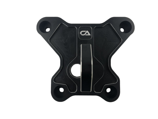 Polaris RZR Turbo S Billet Rear Pull Plate / Radius Rod Plate When we thought up the interchangeable pull plate, we were greeted with overwhelming success and a real game changer solution for many people in the market. However, we still had a vast majority of people who just simply wanted a more basic and affordable option. They didn't need the versatility that came with our interchangeable plate
