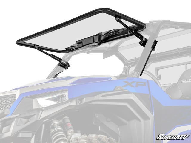 Polaris General 1000 MaxDrive Power Flip Glass Windshield