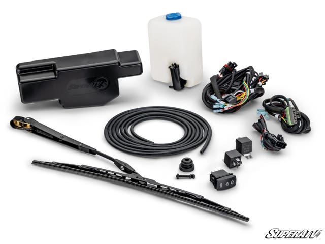 Electric UTV Windshield Wiper Kit for SuperATV MaxDrive Power Flip Glass Windshields